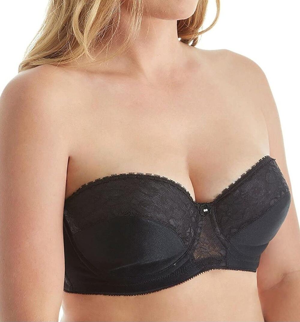 Carnival Women's Seamless Bra Strapless Black Lace Bra 40DD